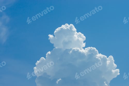 Preview: White Cloud On The Sky With Blue Sky