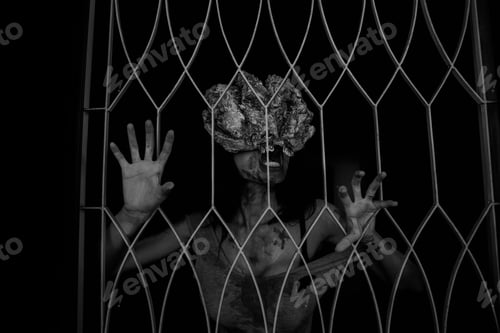 Preview: Ghost Woman In The Dark Room , Devil In Black Tone Concept Scare On The Dark Room