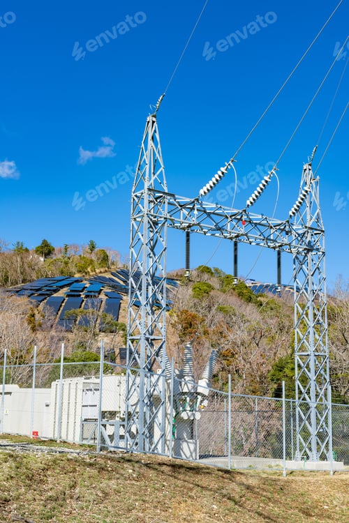 Preview: Solar Panels And Power Generation Facilities Installed On Mountain Slopes