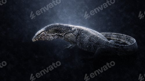 Preview: Komodo Dragon (Varanus Komodoensis) In The Rains.