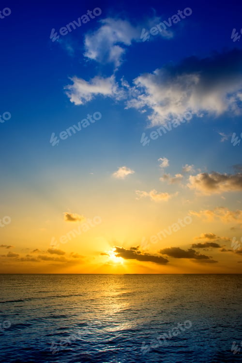 Preview: Sunset Sky On The Lake In South Of Thailand., Unfocused Image.