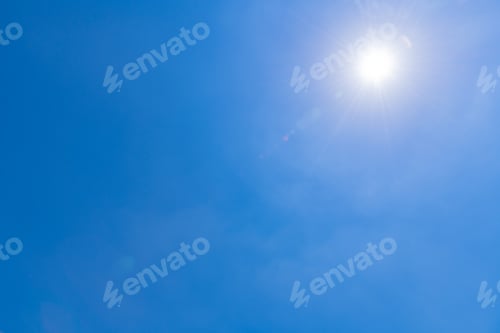 Preview: Clear Blue Sky with Bright Sunlight Shines Down