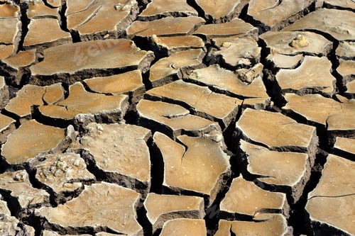 Preview: Dry Cracked Ground During Drought In Thailand.