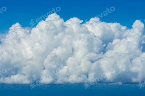 Preview: White Cloud With Blue Sky Background.