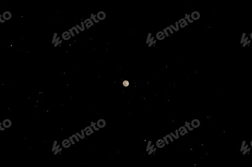 Preview: Minimal A Full Moon In Micro Moon Night With Star.