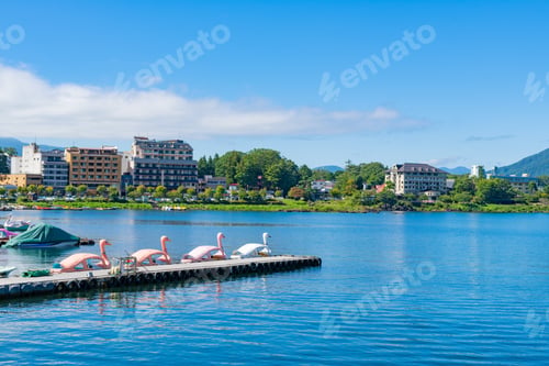 Preview: Lake Kawaguchi And Swan Boat In Yamanashi Prefecture