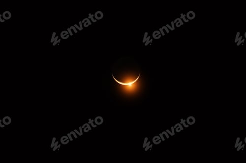 Preview: Lunar Eclipse In The Dark Background.