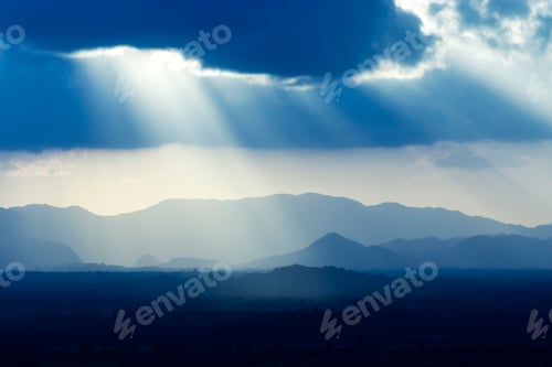 Preview: Landscape The Mountain And Cloud With Sunlight.