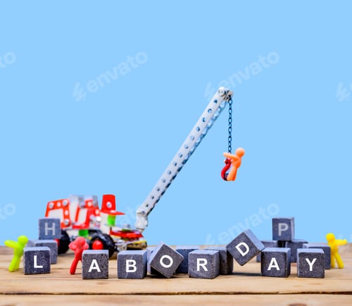 Preview: Labor Day Concept. Engineer And Worker With Construction Background.