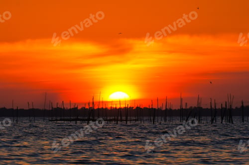 Preview: Sunset At Southern Lake Thailand.