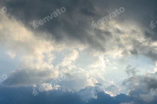Preview: The Clouds On The Sky Background With Light.