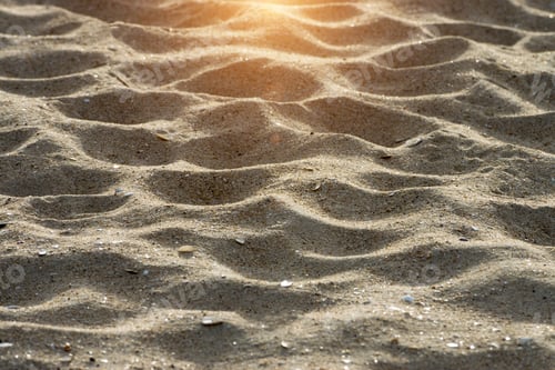 Preview: Closeup Of Sand Pattern Of A Beach In The Summer