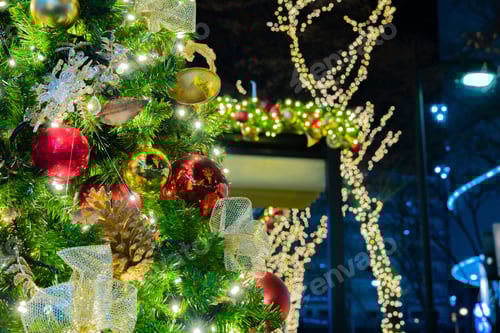 Preview: Christmas Tree In City Night