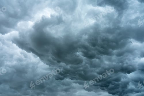 Preview: Rain Clouds On The Sky Are Falling Background.