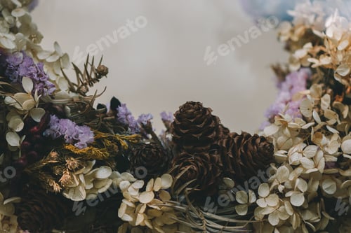 Vista previa: The View Through The Glass Of Dry Flowers, Cinematic Tone.