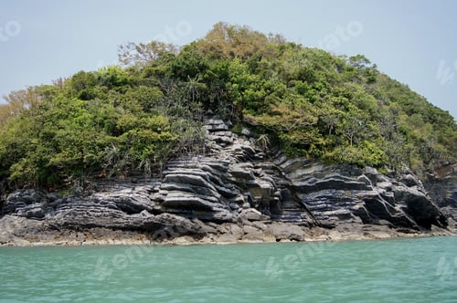 Preview: The Pancake Rock Island In The Sea At Khanom Province, Nakorn Sri Thammarat, The Travel In South Of