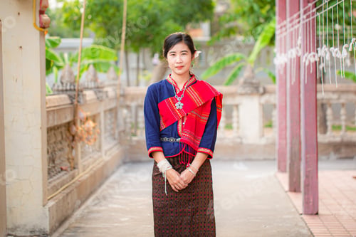 Preview: A Woman In A Thai Monk Costume Preserves The Good Culture Of The Thai People During The Songkran