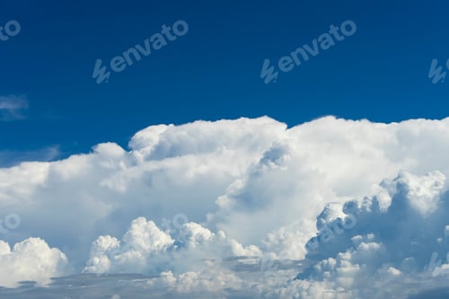 Preview: Big White Cloud On The Sky With Blue Sky