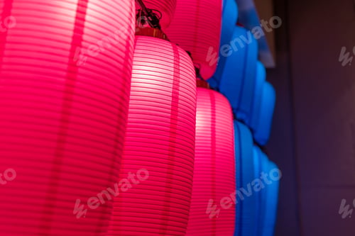 Preview: A Festival Decorated With Many Colorful Paper Lanterns