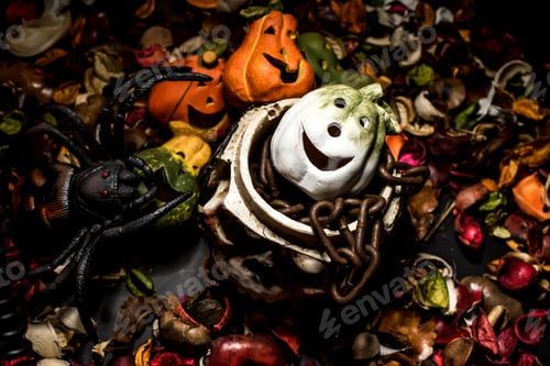 Preview: Halloween Pumpkin, Black And Dark Style
