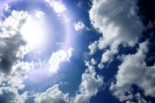 Preview: Bright Sunlight and Clouds in a Blue Sky