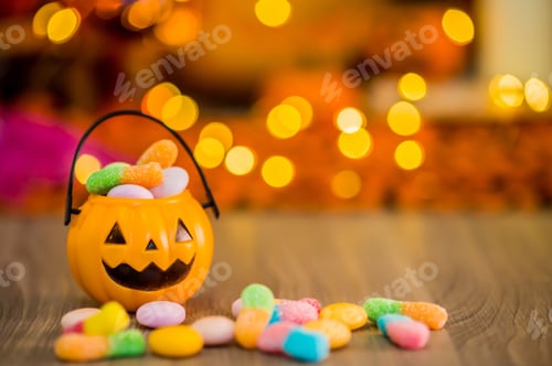 Preview: Halloween Pumpkin, Trick Or Treat With Sweet Candy