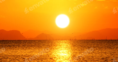 Preview: Beautiful Sunset Above The Lake