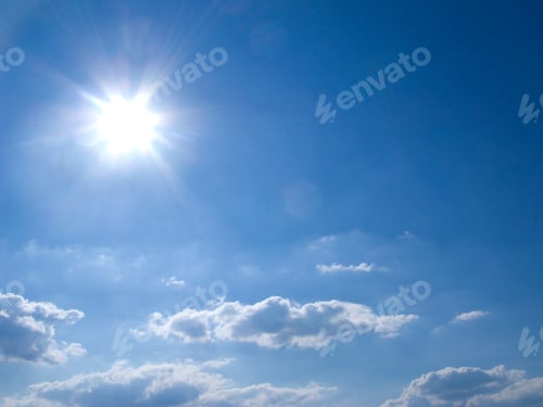 Preview: Clouds Floating in a Bright Blue Sky