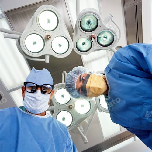Preview: Operating Room Staff at Work with Surgical Lights