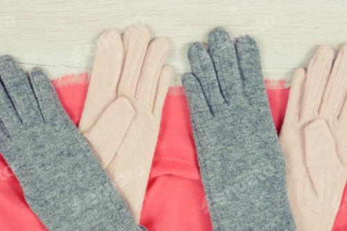 Preview: Womanly Woolen Clothes For Autumn Or Winter, Concept Of Warm Apparel