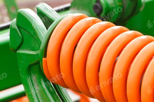 Preview: Steel Spring As Detail Of Industrial Or Agricultural Machinery, Part Of Hydraulic Or Pneumatic