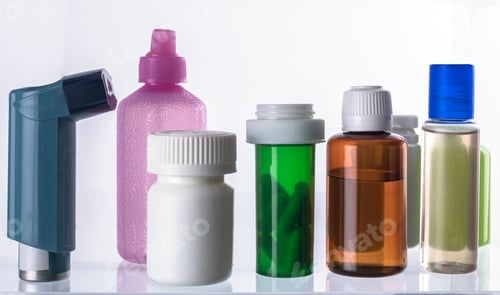 Preview: Different Types Of Cosmetic Packings And Medicines Isolated On White Background