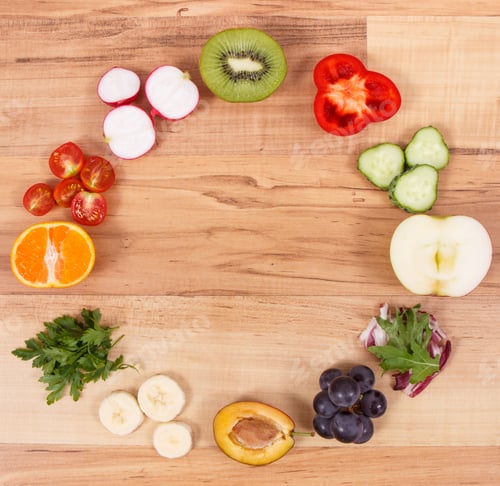 Preview: Fresh Healthy Nutritious Food As Source Vitamins, Dietary Fiber And Minerals