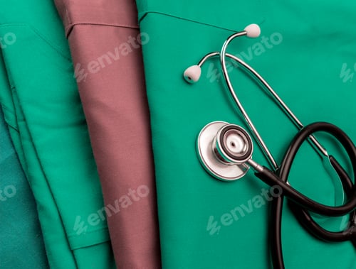 Preview: Stethoscope On Clothes Of Nurse, Conceptual Image