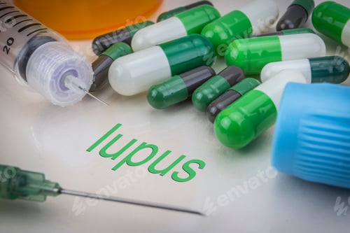 Preview: Lupus, Medicines And Syringes As Concept Of Ordinary Treatment Health