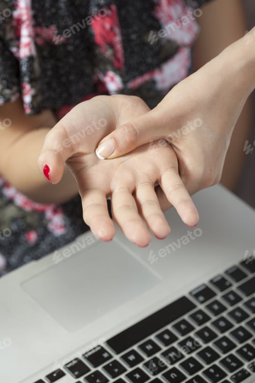 Preview: Woman Receiving A Hand Massage At The Office