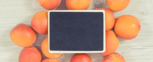 Preview: Fresh Apricot As Healthy Snack Or Dessert Containing Natural Vitamins. Copy Space For Text Or