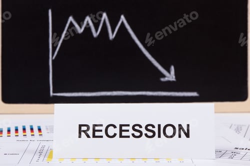 Preview: Graphs Representing Financial Crisis Caused By Coronavirus. Risk Of Global Recession Around World