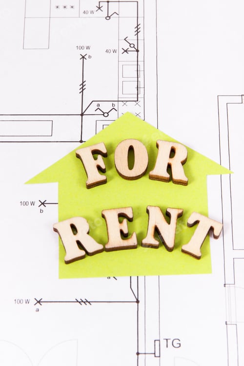 Aperçu: Inscription For Rent And Home Shape On Electrical Construction Diagrams Of Housing Plan