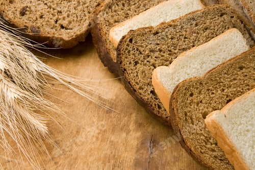 Preview: Bakery Products And Grain On Wooden Table