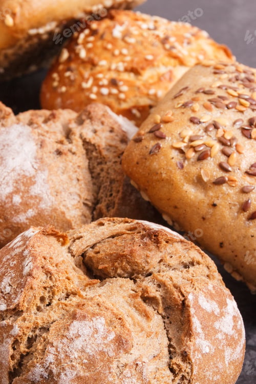 Preview: Fresh Baked Homemade Crunchy Rolls Or Bread For Breakfast