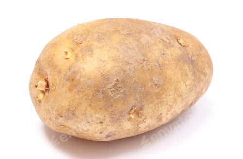 Preview: Closeup Of Whole Potato. Isolated On White Background