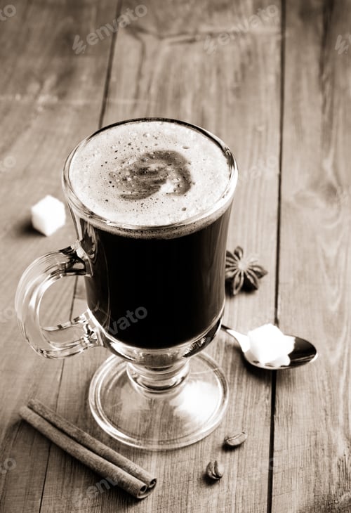 Preview: Cup Of Coffee On Wooden Background