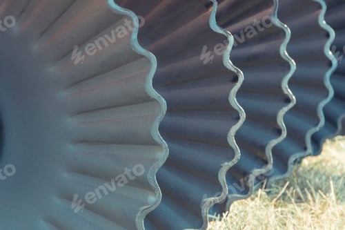 Preview: Part And Detail Of Agricultural Disk Harrow. Modern Technology In Agriculture Concept