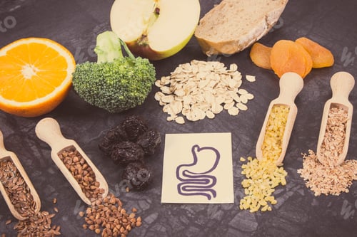 Preview: Products And Ingredients As Source Natural Vitamins And Dietary Fiber. Best Nutritious Food For