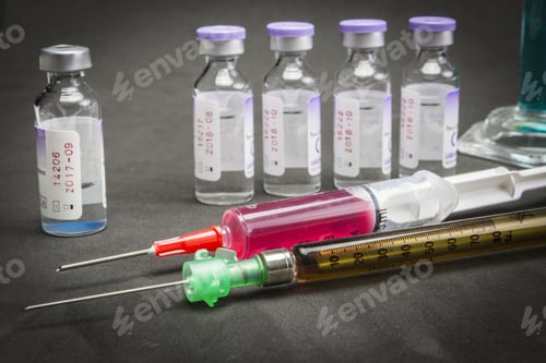 Preview: Medicine In Vials And Syringe