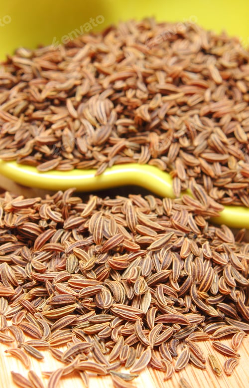 Preview: Heap Of Cumin Seeds As Source Natural Healthy Minerals