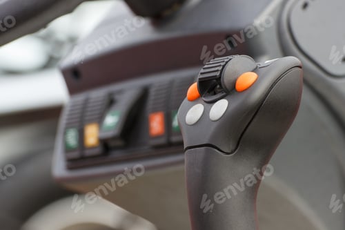 Preview: Operating Control Panel With Buttons In Truck, Agricultural Or Industrial Machine Or Other Vehicle
