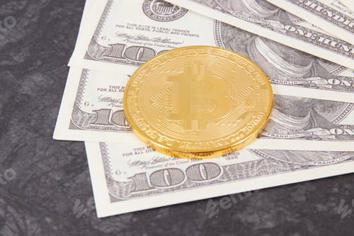 Preview: Bitcoin As Symbol Of Electronic Virtual Money And Dollar, Choice Between Traditional Paper Money