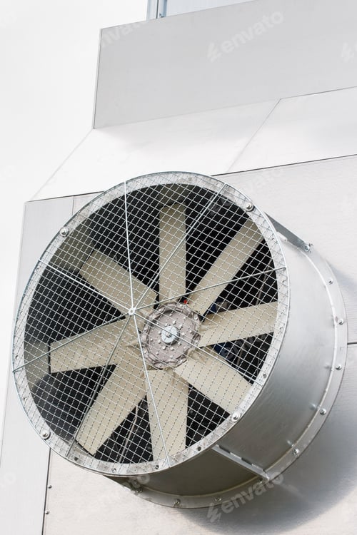 Preview: Ventilation Fan Using In Grain Dryer, Detail Of Agriculture Machinery, Technology And Engineering